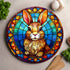 Rabbit Circular Glass Suncatcher Worktop Saver